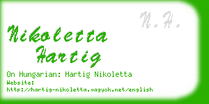 nikoletta hartig business card